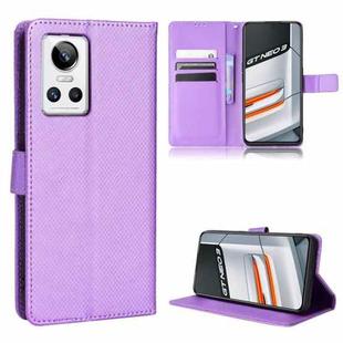 For OPPO Realme GT Neo3 Diamond Texture Leather Phone Case(Purple)