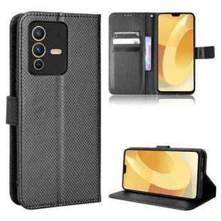 For vivo S12 / V23 5G Diamond Texture Leather Phone Case(Black)