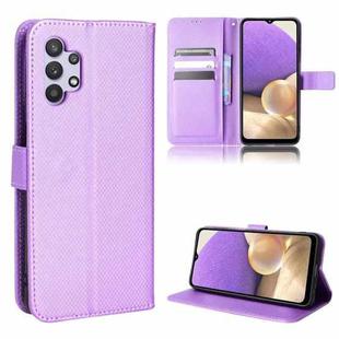 For Samsung Galaxy A32 5G Diamond Texture Leather Phone Case(Purple)