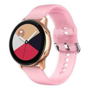 For Samsung Galaxy Watch4 Classic 42/46mm Silicone Watch Band(Luminous Pink)