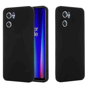 For OnePlus Nord CE 2 5G Pure Color Liquid Silicone Shockproof Full Coverage Phone Case(Black)