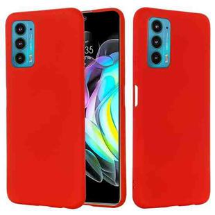 For Motorola Moto Edge 20 Pro Pure Color Liquid Silicone Shockproof Full Coverage Phone Case(Red)