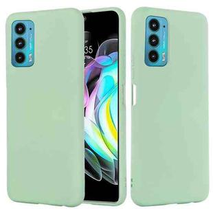 For Motorola Moto Edge 20 Pro Pure Color Liquid Silicone Shockproof Full Coverage Phone Case(Green)