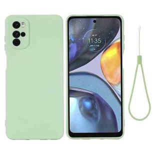 For Motorola Moto G22/E32s 4G Pure Color Liquid Silicone Shockproof Full Coverage Phone Case(Green)