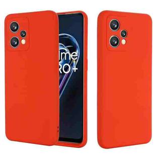 For OPPO Realme 9 Pro+ 5G Global Pure Color Liquid Silicone Shockproof Full Coverage Phone Case(Red)