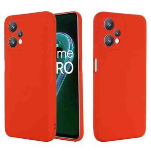 For OPPO Realme 9 Pro 5G Global Pure Color Liquid Silicone Shockproof Full Coverage Phone Case(Red)