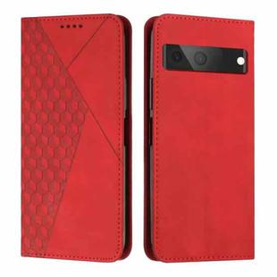 For Google Pixel 7 Diamond Splicing Skin Feel Magnetic Leather Phone Case(Red)