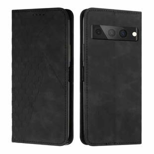 For Google Pixel 7 Pro Diamond Splicing Skin Feel Magnetic Leather Phone Case(Black)