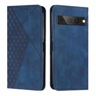 For Google Pixel 7 Pro Diamond Splicing Skin Feel Magnetic Leather Phone Case(Blue)