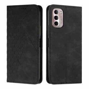 For Motorola Moto G Stylus 2022 4G Diamond Splicing Skin Feel Magnetic Leather Phone Case(Black)