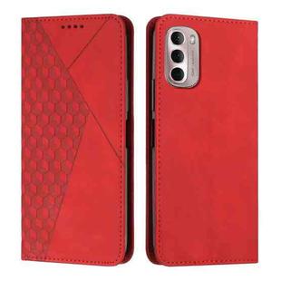 For Motorola Moto G Stylus 2022 4G Diamond Splicing Skin Feel Magnetic Leather Phone Case(Red)