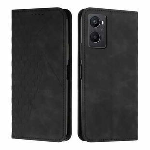 For OPPO A96 5G/Reno 7 Z/OnePlus Nord N20 5G Diamond Splicing Skin Feel Magnetic Leather Phone Case(Black)