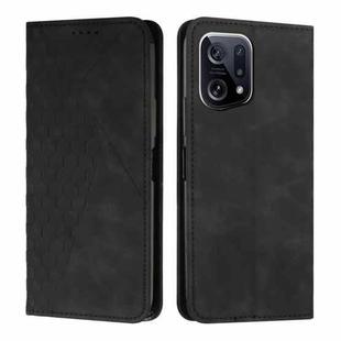For OPPO Find X5 Pro Diamond Splicing Skin Feel Magnetic Leather Phone Case(Black)