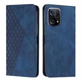 For OPPO Find X5 Pro Diamond Splicing Skin Feel Magnetic Leather Phone Case(Blue)