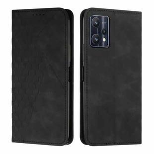 For OPPO Realme 9 Pro/Realme V25 Diamond Splicing Skin Feel Magnetic Leather Phone Case(Black)