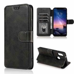 For Xiaomi Redmi 6 Pro Shockproof PU + TPU Leather Phone Case(Black)