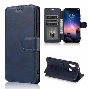 For Xiaomi Redmi 6 Pro Shockproof PU + TPU Leather Phone Case(Blue)