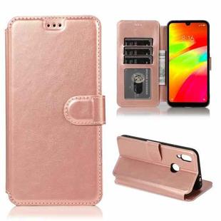 For Xiaomi Redmi 7 Shockproof PU + TPU Leather Phone Case(Rose Gold)