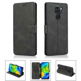 For Xiaomi Redmi Note 9 Shockproof PU + TPU Leather Phone Case(Black)