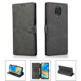 For Xiaomi Redmi Note 9 Pro Shockproof PU + TPU Leather Phone Case(Black)