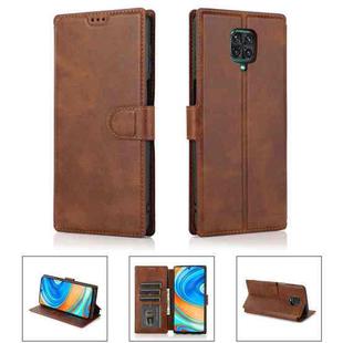 For Xiaomi Redmi Note 9 Pro Shockproof PU + TPU Leather Phone Case(Brown)