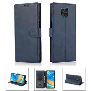 For Xiaomi Redmi Note 9 Pro Shockproof PU + TPU Leather Phone Case(Blue)