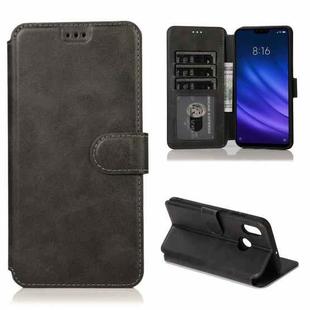 For Xiaomi Mi 8 Shockproof PU + TPU Leather Phone Case(Black)