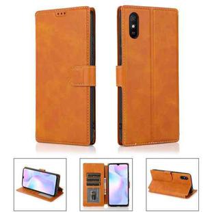 For Xiaomi Redmi 9A Shockproof PU + TPU Leather Phone Case(Khaki)