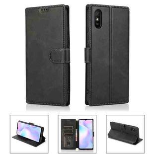 For Xiaomi Redmi 9A Shockproof PU + TPU Leather Phone Case(Black)