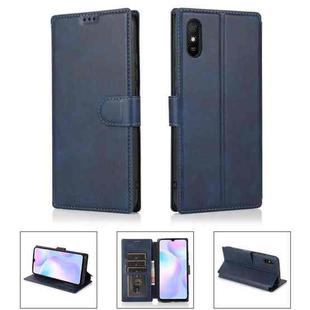 For Xiaomi Redmi 9A Shockproof PU + TPU Leather Phone Case(Blue)