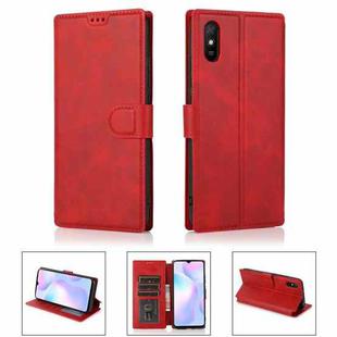 For Xiaomi Redmi 9A Shockproof PU + TPU Leather Phone Case(Red)