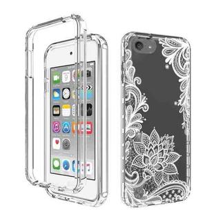 PC+TPU Transparent Painted Phone Case For iPod Touch 6(White Flower)