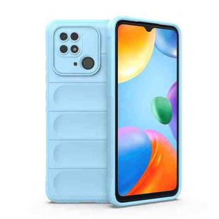 For Xiaomi Redmi 10C Magic Shield TPU + Flannel Phone Case(Light Blue)