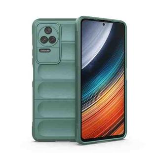 For Xiaomi Redmi K40S Magic Shield TPU + Flannel Phone Case(Dark Green)