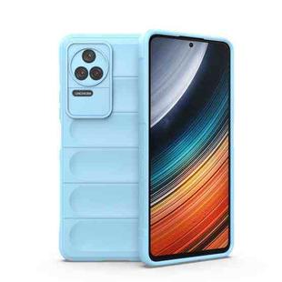 For Xiaomi Redmi K40S Magic Shield TPU + Flannel Phone Case(Light Blue)
