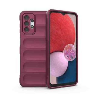 For Samsung Galaxy A13 5G / 4G Magic Shield TPU + Flannel Phone Case(Wine Red)