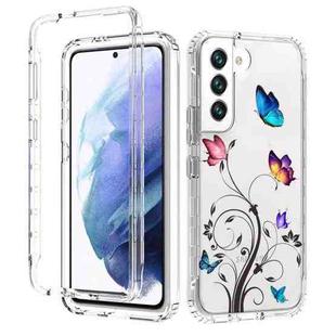 For Samsung Galaxy S22+ 5G PC+TPU Transparent Painted Phone Case(Tree Butterflies)