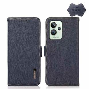 For OPPO Realme GT2 Pro KHAZNEH Side-Magnetic Litchi Genuine Leather RFID Phone Case(Blue)