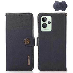 For OPPO Realme GT2 Pro KHAZNEH Custer Genuine Leather RFID Phone Case(Blue)