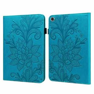 For Lenovo M10 Plus 10.6 3rd Gen 2022 Lace Flower Embossing Pattern Leather Tablet Case(Blue)
