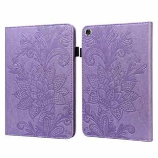 For Lenovo M10 Plus 10.6 3rd Gen 2022 Lace Flower Embossing Pattern Leather Tablet Case(Purple)