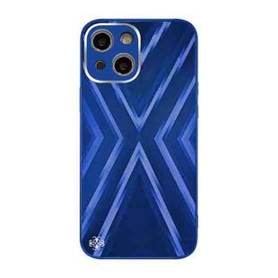 For iPhone 13 9XA Texture TPU + Tempered Glass Phone Case(Blue)