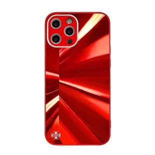 For iPhone 11 Pro Max Spotlight Texture TPU + Tempered Glass Phone Case (Red)