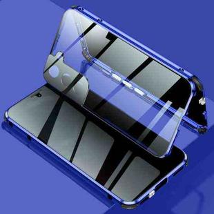 For Samsung Galaxy S21 FE 5G Anti-peeping Magnetic Double-sided Tempered Glass Phone Case(Blue)