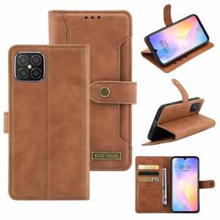 For Huawei nova 8 SE Copper Buckle Leather Phone Case(Brown)