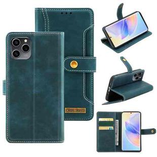 For Honor 60 SE Copper Buckle Leather Phone Case(Green)