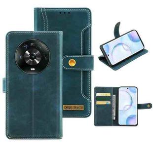 For Honor Magic4 Copper Buckle Leather Phone Case(Green)