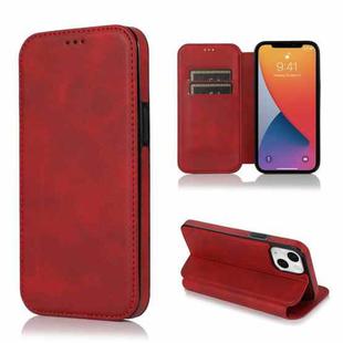 For iPhone 13 Knight Magnetic Suction Leather Phone Case(Red)
