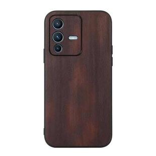 For vivo S12 Pro 5G / V23 Pro 5G Yellow Cow Texture PU Phone Case(Coffee)