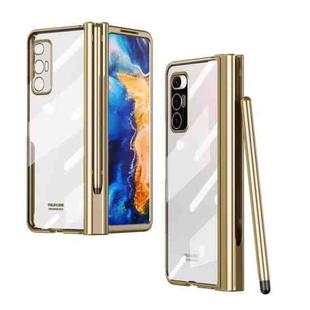 For Xiaomi Mi Mix Fold Electroplating Hinge Phone Case with Stylus(Gold)
